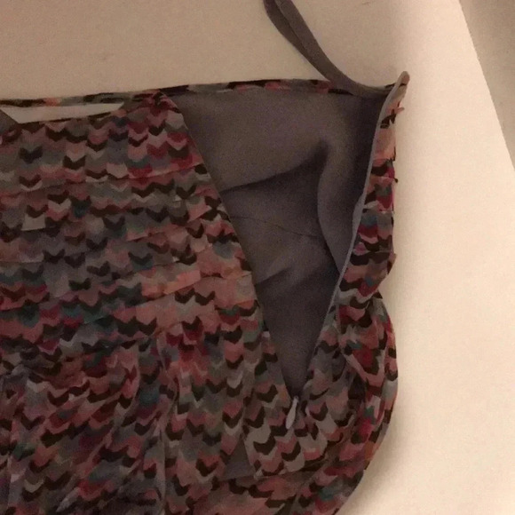 WD.NY Futter Lined Silk Skirt Size 14 Preowned Pleated Waist Side Zip Feminine - Picture 6 of 8